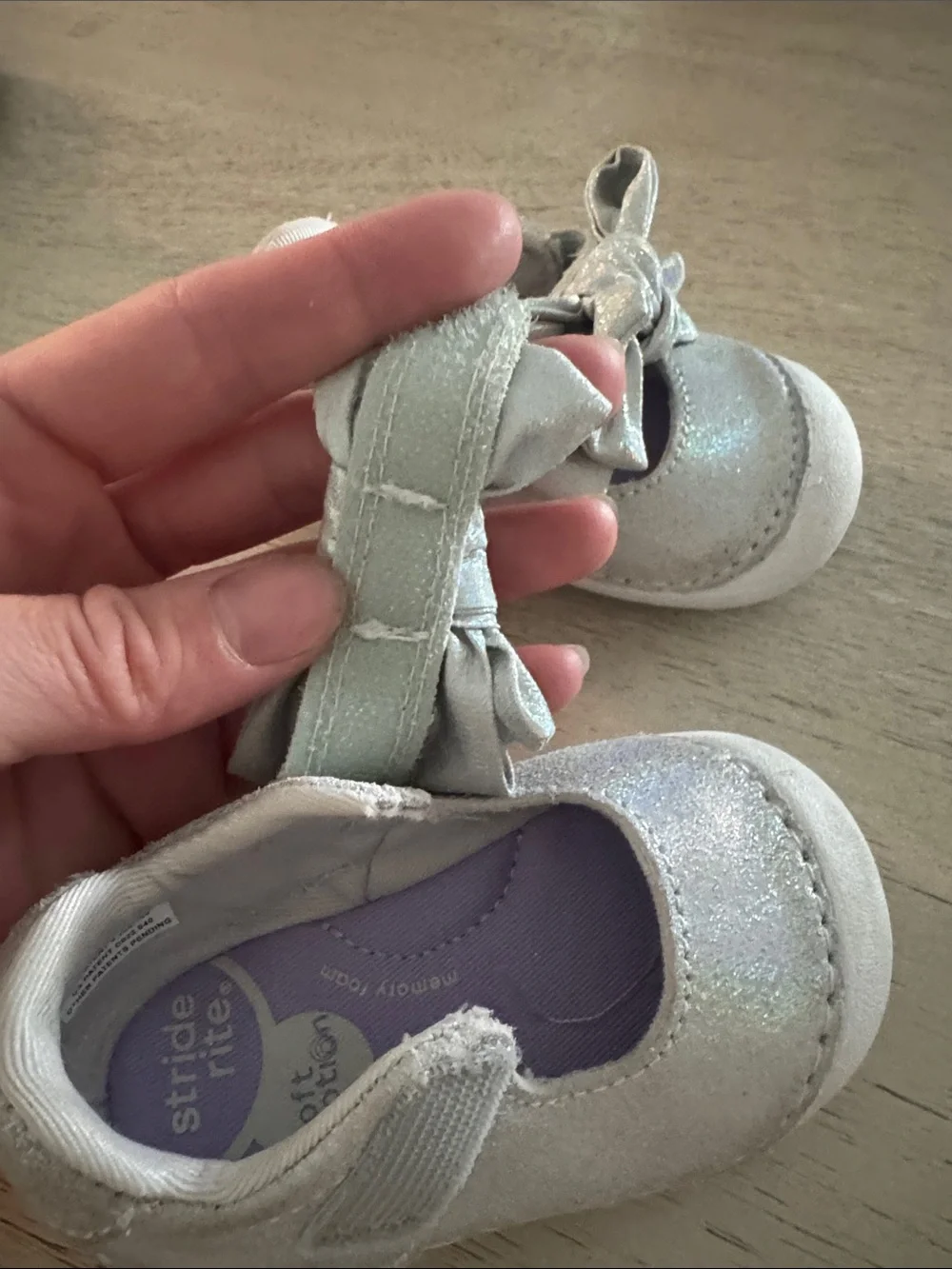 Stride Rite sparkling silver